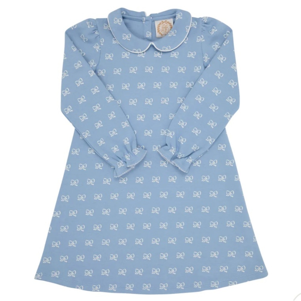 TBBC Sadie Sweatshirt Dress Blue Bon Ton Bows 6